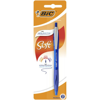 Długopis Atlantis Soft BIC niebieski blister 1szt
