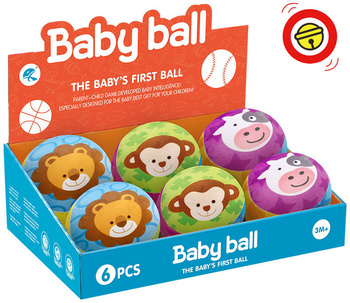 Piłka miękka materiałowa dla malucha do zabawy i nauki rozwija sensorykę