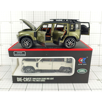 LAND ROVER DEFENDER 1:24 ŚW./DŹW. METAL