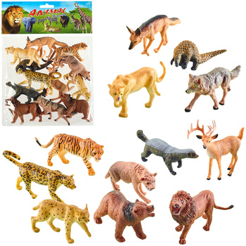 ZWIERZĘTA DZIKIE ZOO 12 SZTUK