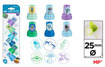 Stempelki MP Kosmos dla dzieci blister 6 sztuk