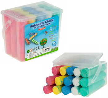 Kreda kolorowa 15 sztuk 5 kolorów do rysowania dla dzieci i dorosłych