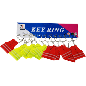 Brelok do kluczów kamizelka odblaskowa 12 sztuk bezpieczeństwo pieszych