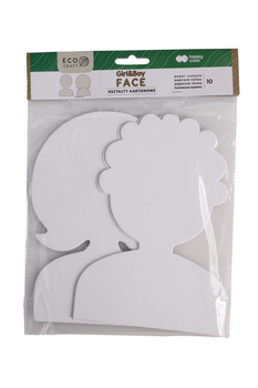 Zestaw kształtów kartonowych FACE Boy&Girl 10 szt 25cm 300g/m2