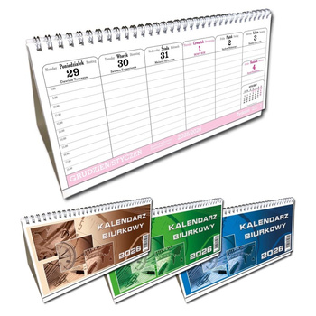 Kalendarz 2026 biurkowy poziomy mały 1szt.mix