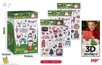 Naklejki świąteczne 3D 1szt.mix