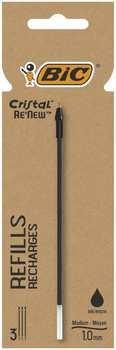 Wkład BIC Cristal Re'new Metal czarny pudełko 3szt