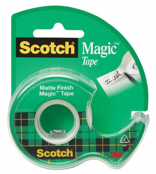 Taśma biurowa Scotch Magic matowa z dyspenserem19mm x 7,5m