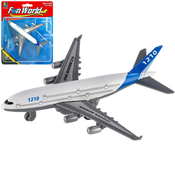 SAMOLOT METALOWY DIE-CAST Z NACIĄGIEM MODEL CIVIL AVIATION 1210 ZABAWKA