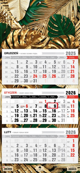 Kalendarz 2026 trójdzielny Glamour Gold KT1-V.78
