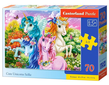 Puzzle 70 Cute Unicorns Selfie CASTOR Castorland