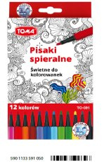 Pisaki spiralne 12 kolorów