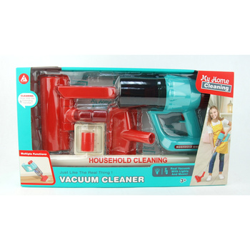 Odkurzacz na baterie w pudełku zabawka interaktywna dla dzieci
