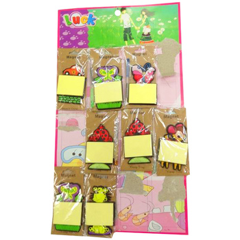 Magnesy do notowania na lodówkę biura zestaw kolorowych karteczek