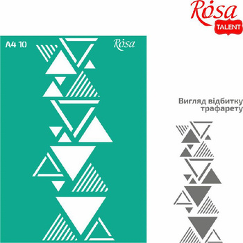 Szablon samoprzylepny wielokrotnego użytku trójkąty 21x29.7cm