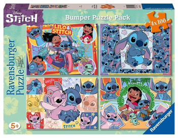 Puzzle dla dzieci 2D 4x100 Disney Stitch Ravensburger