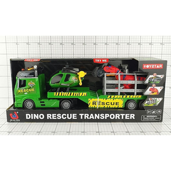 CIĘŻARÓWKA-LAWETA+HELIKOPTER I DINOZAUR