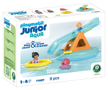 Playmobil JUNIOR AQUA Pływająca wyspa ze zjeżdżalnią 71687