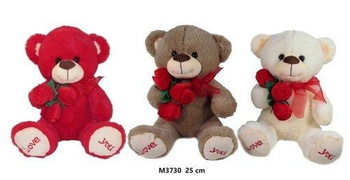 Miś z różą 25cm MIX Sun-Day