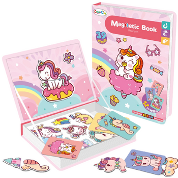 Książka magnetyczna układanka magnesy edukacyjna zabawka dla dzieci