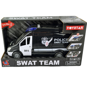 BUS POLICYJNY SWAT AUTKO POLICJA ZE ŚWIATŁEM DŹWIĘKIEM KOGUTY VAN WÓZ