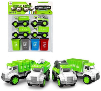 Zabawka Auta Śmieciarki z Koszami Zestaw Edukacyjny dla Dzieci