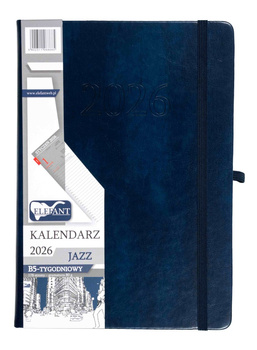 Kalendarz 2026 Jazz B5 tygodniowy granatowy