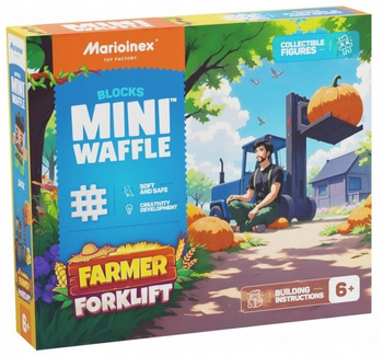 Klocki konstrukcyjne Waffle mini Farmer Wózek widłowy