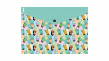 Teczka koperta A4 pp z nadrukiem bubble tea