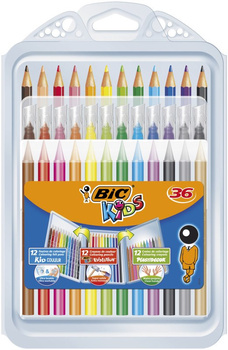 Zestaw BIC Kids Kid Couleur+Evolution+Plastidecor 36 sztuk