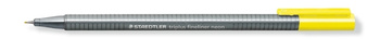 Cienkopis triplus, trójkątny, 0.3 mm, żółty neon, Staedtler