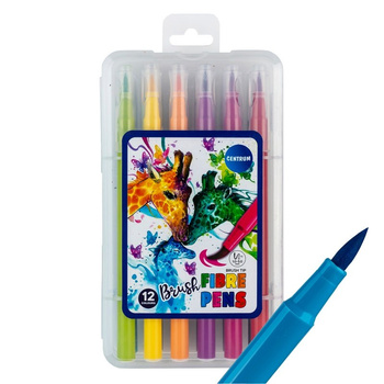 Flamastry pędzelkowe 12 kolorów