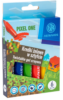 Kredki żelowe w sztyfcie ASTRAKIDS PIXEL ONE - 6 kolorów