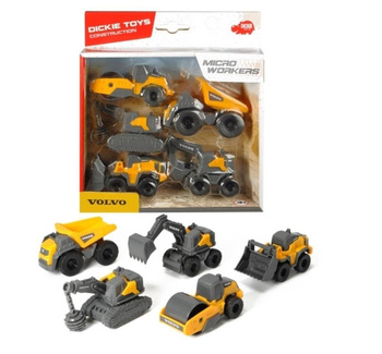 Pojazdy budowlane Volvo 5-pak Dickie Toys