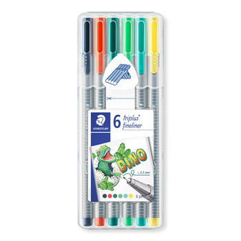 Cienkopis triplus DINO 6 kol. w etui Staedtler