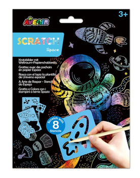 Wydrapywanki z szablonami Kosmos