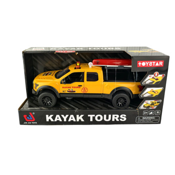 Pick-Up Z Kajakiem Auto Zabawka Dla Dzieci Światło Dźwięk Prezent