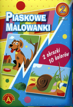 Malowanka piaskowa pies ślimak