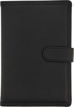 Kalendarz 2026 A5 dzienny z zapięciem ekoskóra czarny