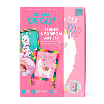 Zestaw artystyczny Lama i pompony Box Candiy