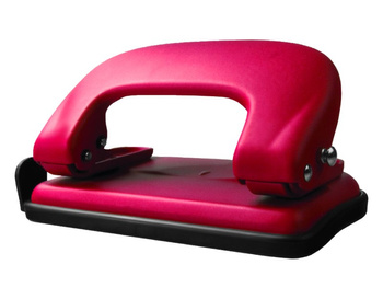 Dziurkacz metalowy mały czerwony Tetis 10 arkuszy