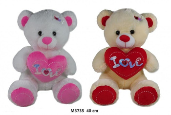 Miś z sercem 40cm MIX Sun-Day