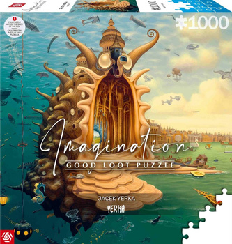 Puzzle 1000 Imagination Jacek Yerka Harbor Port