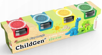 Naturalna ciastolina w eko-kubkach 4 kolory