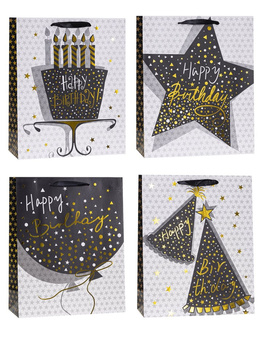 Torebki prezentowe TP-24065-GL-A5 wzór party 12 sztuk