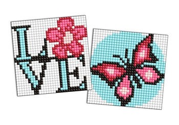 Diamentowa mozaika na magnesie IDEYKA 9x9 cm kids Motyl