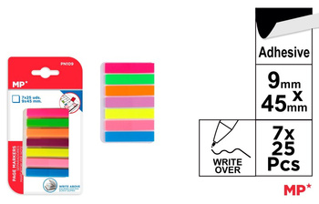 Zakładki MP indeksujące fluorecscencyjne blister 7x25szt.