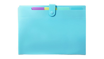 Teczka A4 harmonijkowa PP pastel niebieski