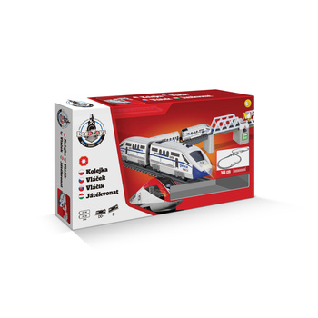 Kolejka drewniana Locotoys zestaw edukacyjny tory i lokomotywa dla dzieci