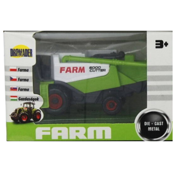 Metalowy traktor kombajn zabawkowy w pudełku realistyczny model dla dzieci